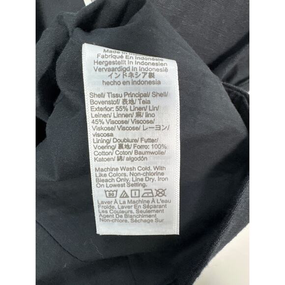 J.Crew NWT Women’s 2025 Black Linen Blend Button Front Vest size 4 - Picture 5 of 7